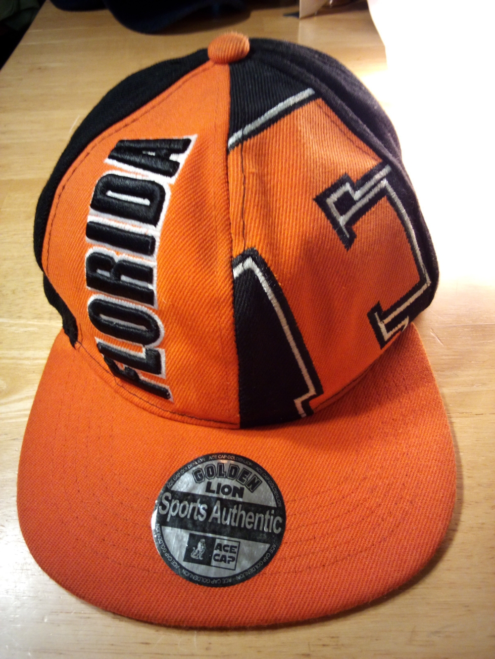Florida Orange & Black Flo Rida Baseball Hat Golden Lion